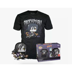 FUNKO POP & T-Shirt (Naruto) Orochimaru GameStop Exclusive‎ Metallic Size 2XL